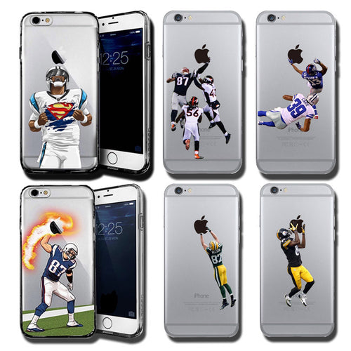 clear case for iphone 5 5s se 6 6s 7 7plus american football star Odell Beckham Jr. Cam Newton Rob phone case cover hard coque