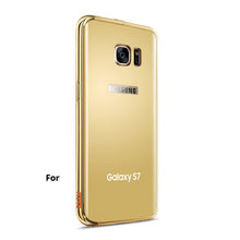 Metal Plating Mirror Color Case For Samsung Galaxy S7 S7 edge,High Quality Back Cover With Metal Frame Set For Galaxy S7 S7 edge