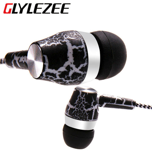 Glylezee Crack Earphone Cloth Rope Earpieces Stereo Bass MP3 Music Headset with Micrphone for Cellphone MP3 MP4