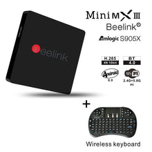 Beelink MiniMXIII II TV Box H.265 Full HD 4K x 2K KODI Media Center Amlogic S905X Quad-Core 64bit 2.4G WiFi Bluetooth 4.0 TV Box
