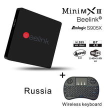 Beelink MiniMXIII II TV Box H.265 Full HD 4K x 2K KODI Media Center Amlogic S905X Quad-Core 64bit 2.4G WiFi Bluetooth 4.0 TV Box