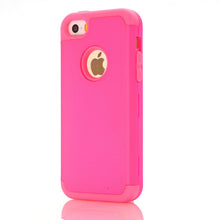 3-in-1 Impact Hard & Soft Silicone Hybrid Case for Apple iPhone 5/5S/5C/SE Armor Phone Cases w/Screen Protector Film+Stylus Pen