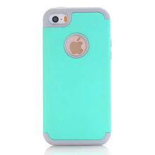 3-in-1 Impact Hard & Soft Silicone Hybrid Case for Apple iPhone 5/5S/5C/SE Armor Phone Cases w/Screen Protector Film+Stylus Pen