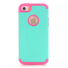 3-in-1 Impact Hard & Soft Silicone Hybrid Case for Apple iPhone 5/5S/5C/SE Armor Phone Cases w/Screen Protector Film+Stylus Pen
