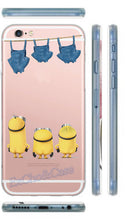 Cute Cartoon Big Eyes Despicable Me Minions Painted Cell Phone Cases for iPhone 5 5s SE 6 6s plus Silicon Gel Hard PC Phone Case