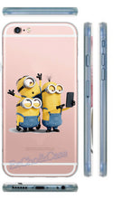 Cute Cartoon Big Eyes Despicable Me Minions Painted Cell Phone Cases for iPhone 5 5s SE 6 6s plus Silicon Gel Hard PC Phone Case