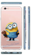 Cute Cartoon Big Eyes Despicable Me Minions Painted Cell Phone Cases for iPhone 5 5s SE 6 6s plus Silicon Gel Hard PC Phone Case