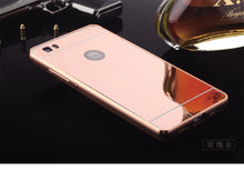 Ultra-thin Metal Frame Mirror Electroplate Cell Phone case for huawei nova p7 p8 p8lite p9 p9plus honor8 mate8 Shockproof Cover