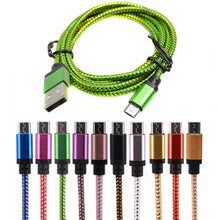 25cm/1M/2M/3M Micro USB Cable Charger Data Sync Nylon USB Cable For Android Smart Phone for tablet PC