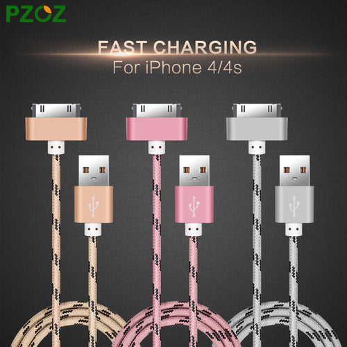 PZOZ For iphone 4 Cable 30 pin Charger Adapter Original USB Cabel Fast Charger For iphone 4s  iphone 4 s iphone 3GS iPad 2 3